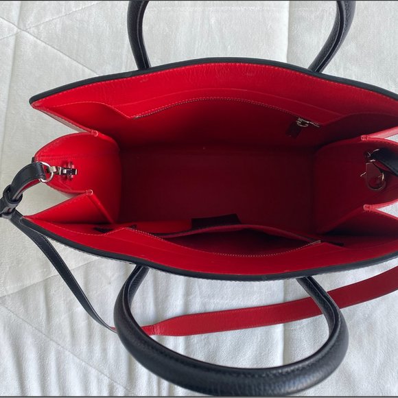 Christian Louboutin Black and Red Shoulder Bag - Picture 3 of 11